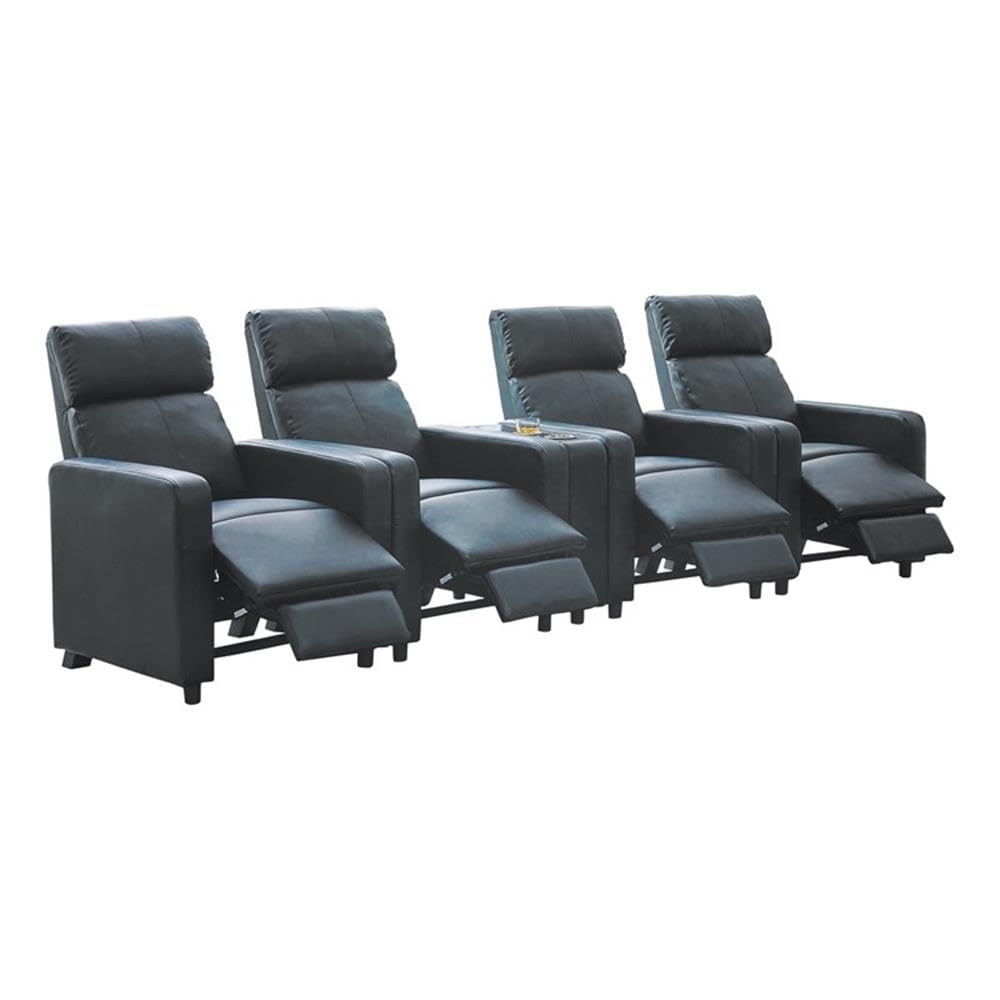 Coaster Toohey 5-Piece Theater Seating (4R), Black