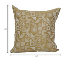 Blazing Needles Square Polyester Jacquard Throw Pillow, 17", Nina Camel