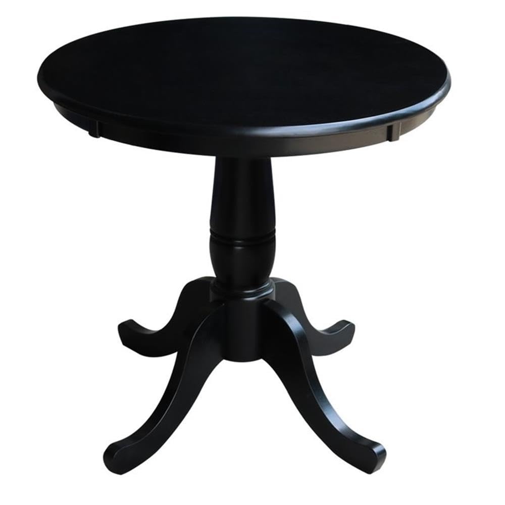 International Concepts 30 Round Dining Table in Black