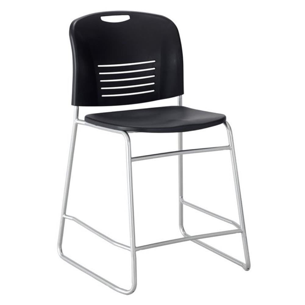 Safco Products Counter-Height Sled Base Chair, Black