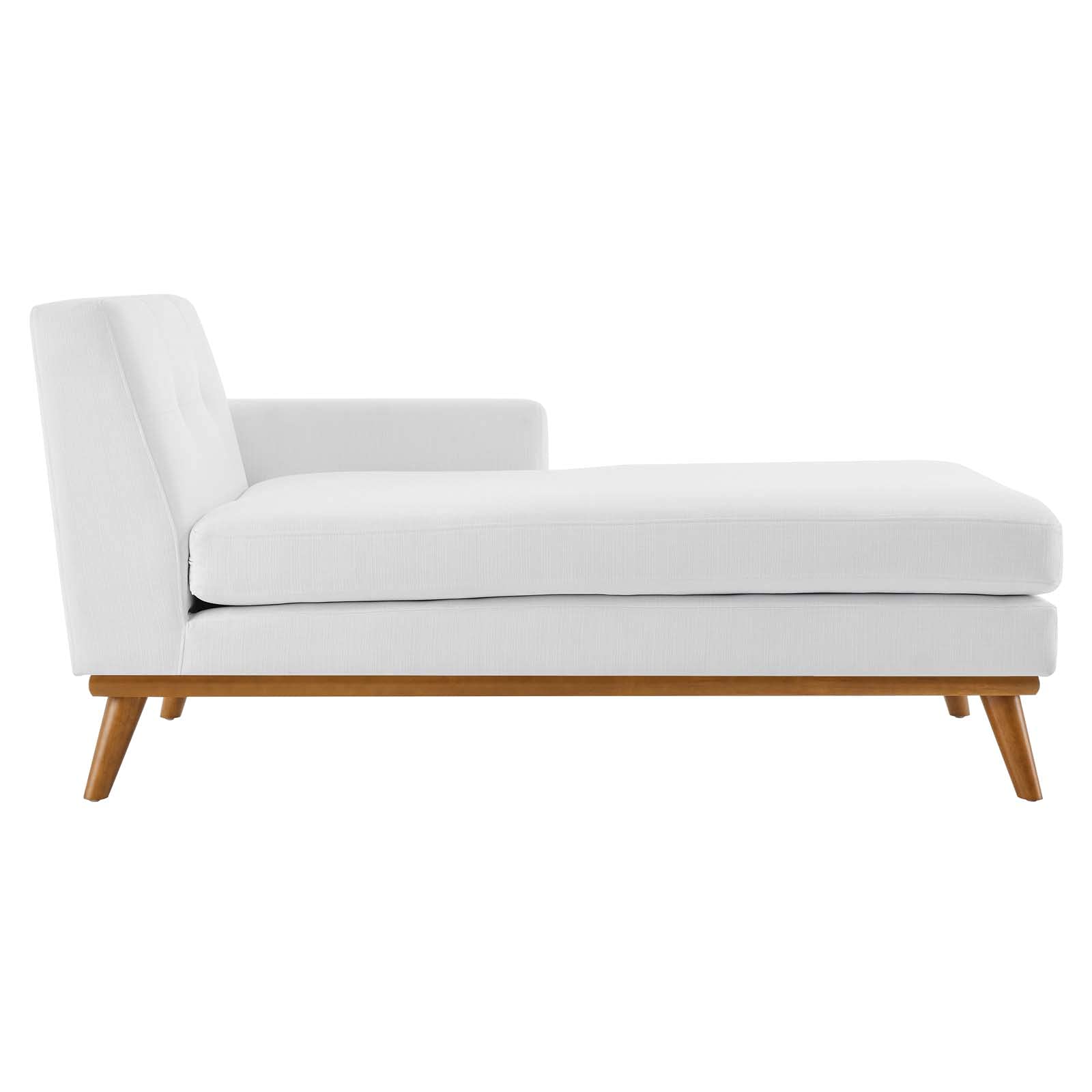 Modway Engage Facing Upholstered Fabric, Right-Arm Chaise, White