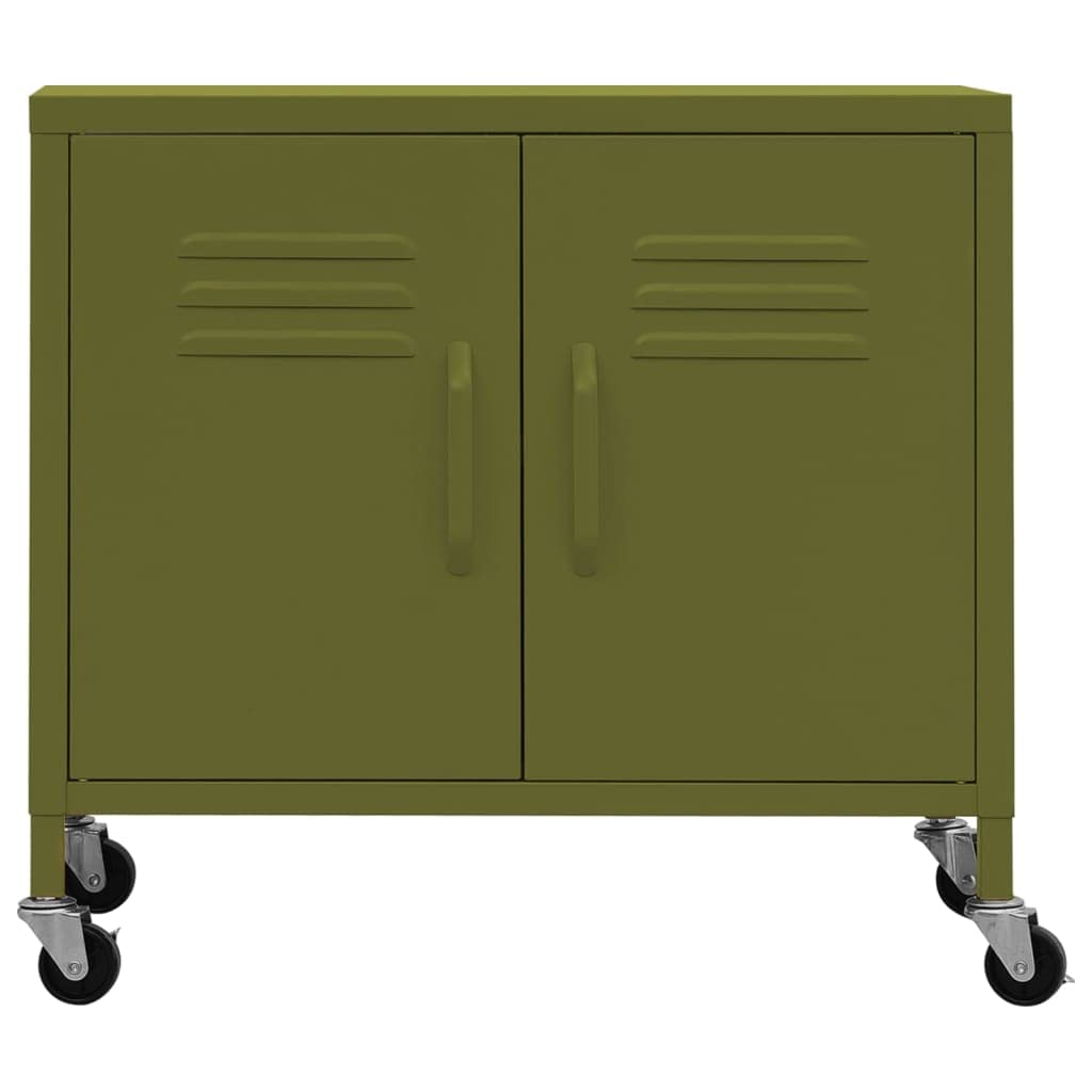 vidaXL Storage Cabinet Olive Green 23.6&quot;x13.8&quot;x19.3&quot; Steel