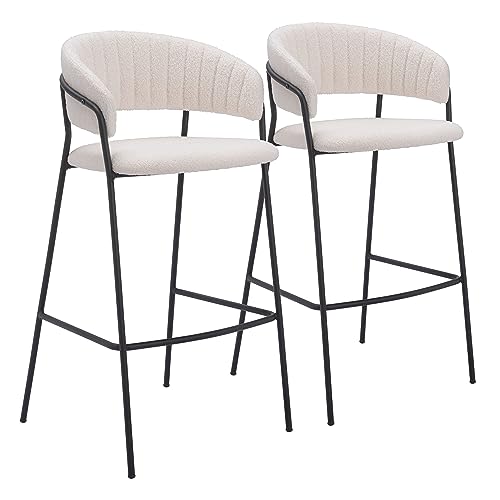 Zuo Josephine Barstool Cream