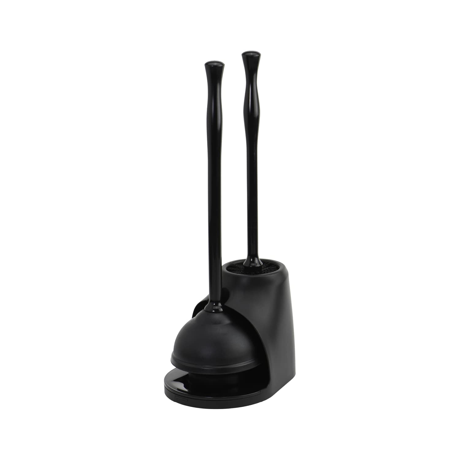 Casabella Bowl Brush & Plunger Combo - Heavy-Duty Toilet Plunger and Cleaning Brush, Ergonomic Handles, Durable Bowl Brush, Tack