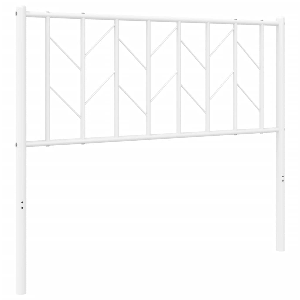 vidaXL Metal Headboard for Bed with Back Support, Steel Construction, Modern Design, Perfect for Bedroom Décor, White 39.4&quot;