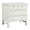 Comfort Pointe Greenwich 4-Drawer Antique White Wood Storage Nightstand