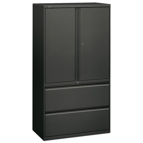 Hon Company Lateral File,W/ Storage,36&quot;X19-1/4&quot;X67&quot;,Charcoal