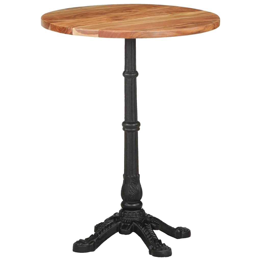 Bistro Table Ø23.6&quot;x29.9&quot; Solid Acacia Wood