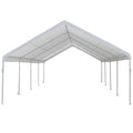 King Canopy Hercules 18-Feet by 27-Feet, 2-Inch Steel Frame, 10-Leg, Carport, White