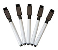 Fine Tip Dry Erase Black Markers With Magnetic Cap And Eraser, Perfect For Dry Erase Boards And Whiteboards Pack Of 5