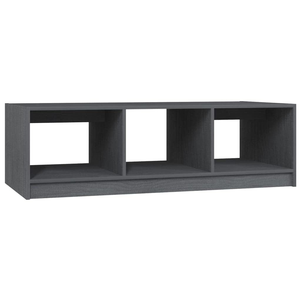 vidaXL Coffee Table Gray 43.3"x19.7"x13.4" Solid Pinewood
