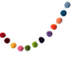 The Lovely Creations 34 Cm Glitter And Plain Pompom Garland For Festival Decoration, XMas Decorations, Birthday Party Decorati