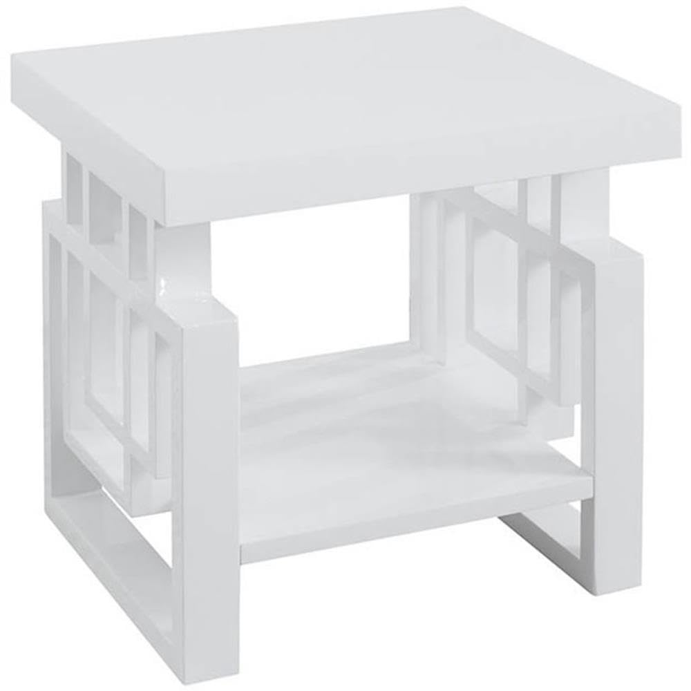 Coaster Furniture End Table White High Gloss 705707