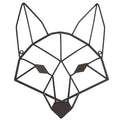 Everydecor Brown Geometric Fox Head Metal Wall Art Decor for Home Office Kitchen Living Room Bedroom Farmhouse Indoor and Outdoo