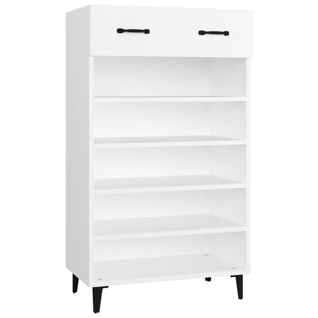 vidaXL Shoe Cabinet White 23.6&quot;x13.8&quot;x41.3&quot; Engineered Wood