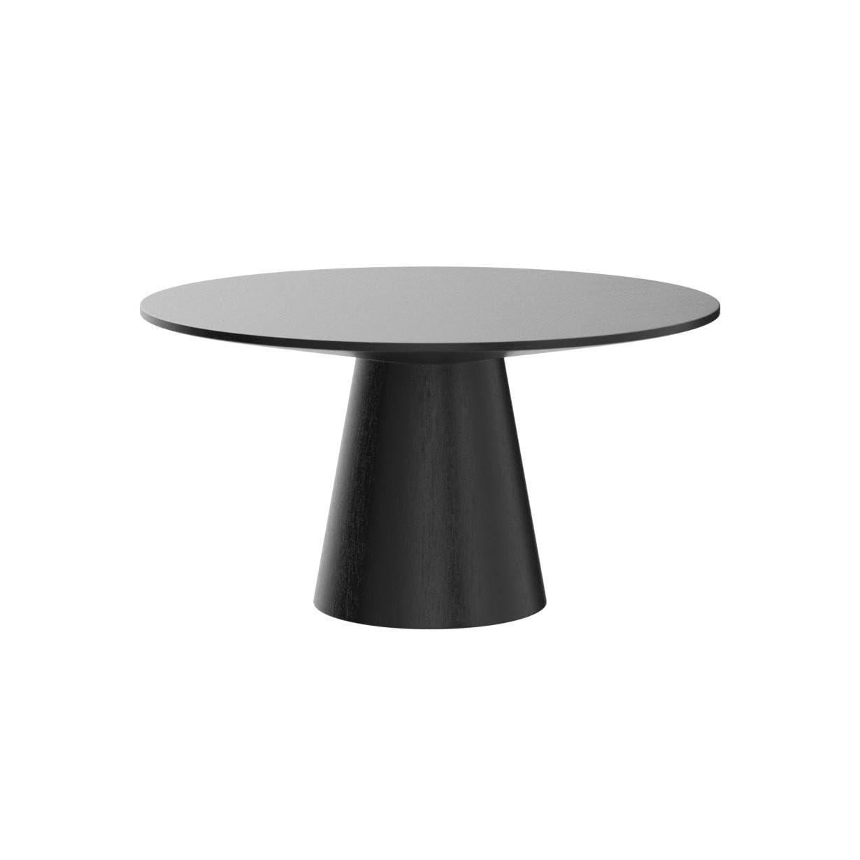 Lilola Home Jasper Ebony Black 59&Quot; W Contemporary Round Dining Table