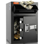 Vevor 2.5 Cub Depository Safe, Deposit Safe With Drop Slot, Electronic Code Lock And 2 Emergency Keys, 20.27'' X 13.97'' X 13.97