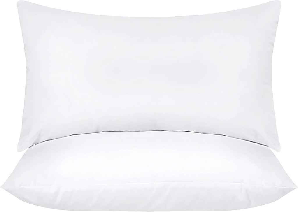 Utopia Bedding Throw Pillows Insert (Pack Of 2, White) - 12 X 20 Inches Bed And Couch Pillows - Indoor Decorative Pillows