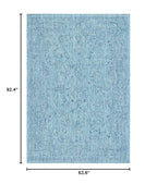 Safavieh Courtyard Collection 5'3' X 7'7' Aqua/Navy Cy8680 Indoor/ Outdoor -Waterproof Easy -Cleaning Patio Backyard Mudroom Area -Rug