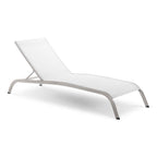 Modway Savannah Modern Aluminum Outdoor Chaise Lounge In White (Set Of 2)