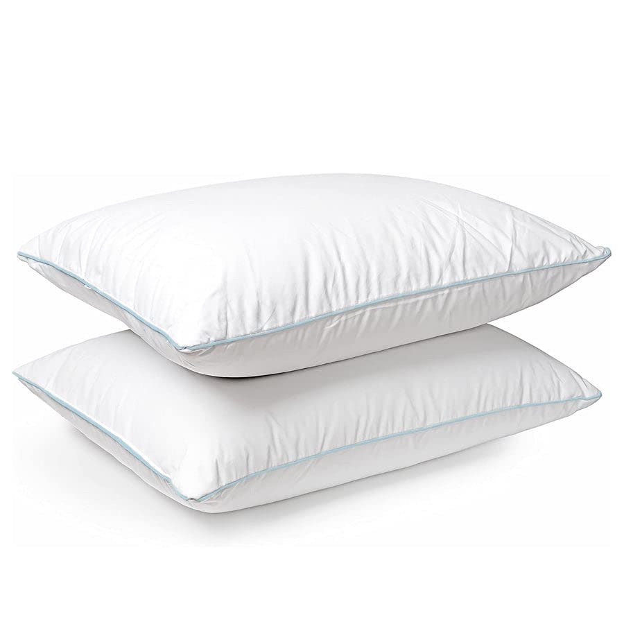 Set Of 2 Pillows Similar To Holiday Inn Soft Blue Cord Soft Bed Pillow - King Size