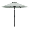 Mastercanopy Patio Umbrella For Outdoor Market Table -8 Ribs (9Ft, Light Gray)