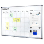 Vevor Calendar Whiteboard, 36 X 24 Inches Magnetic Dry Erase Calendar Board, Monthly Planner Whiteboard For Wall, 1 Magnetic Era