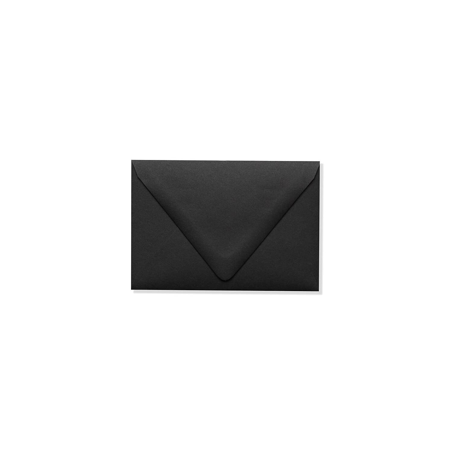 Luxpaper 4Bar A1 Contour Flap Invitation Envelopes | 3 5/8' X 5 1/8' | Midnight Black | 80Lb. Text | 50 Qty