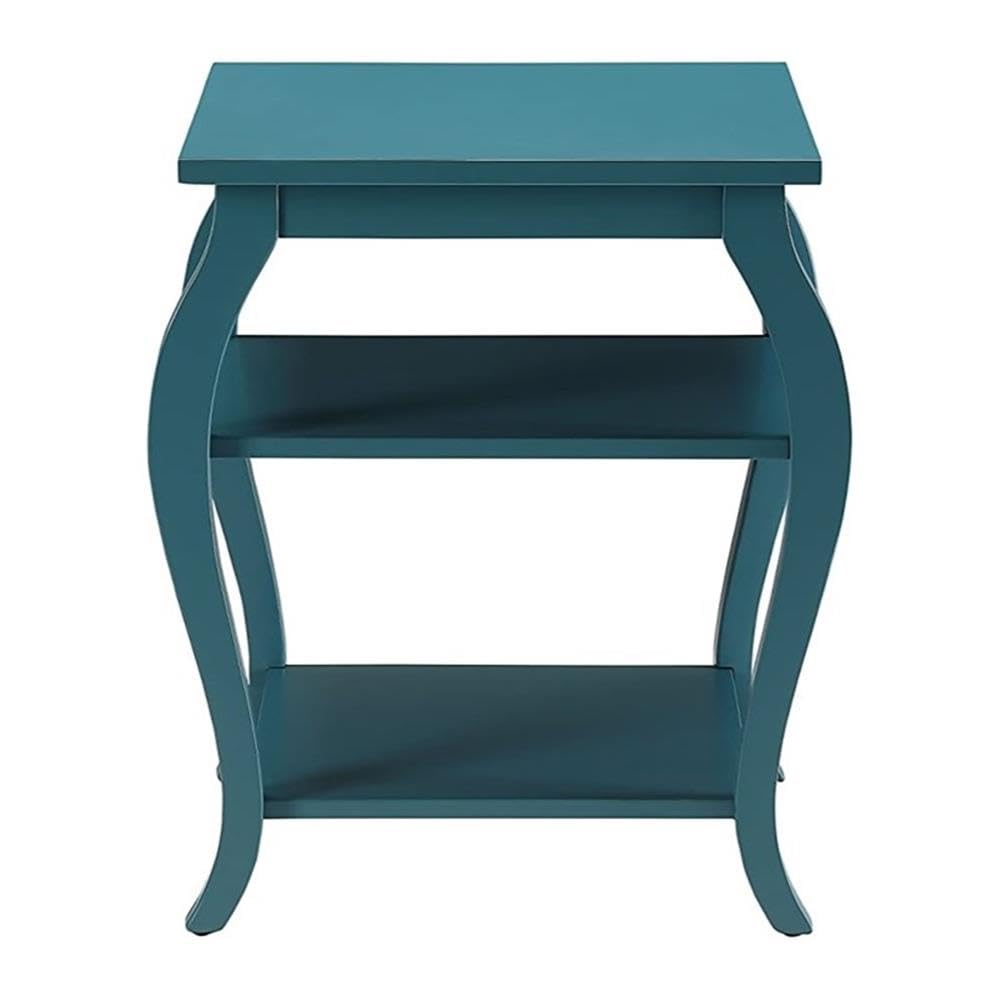 Acme Becci Wood End Table In Teal