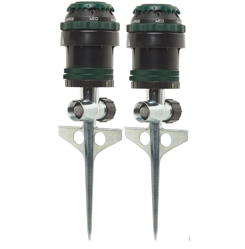 2-Pack Orbit H2O-6 Gear Drive Sprinkler - Versatile Gear Drive For Efficient Lawn Watering