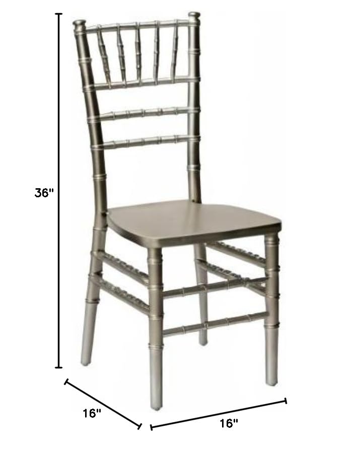 Commercial Seating Products European Silver Wood Dining Chairs, 2-Pack