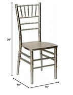 Commercial Seating Products European Silver Wood Dining Chairs, 2-Pack