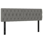 vidaXL Adjustable Headboards 2 pcs - Dark Gray Fabric Upholstered, Sturdy Larch Wood Legs, 31.5"x2.8"x30.7"/34.6"