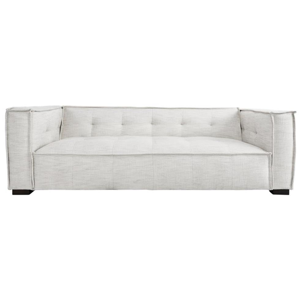 Kosas Home Element 98" Transitional Polyester Fabric Sofa in Beige