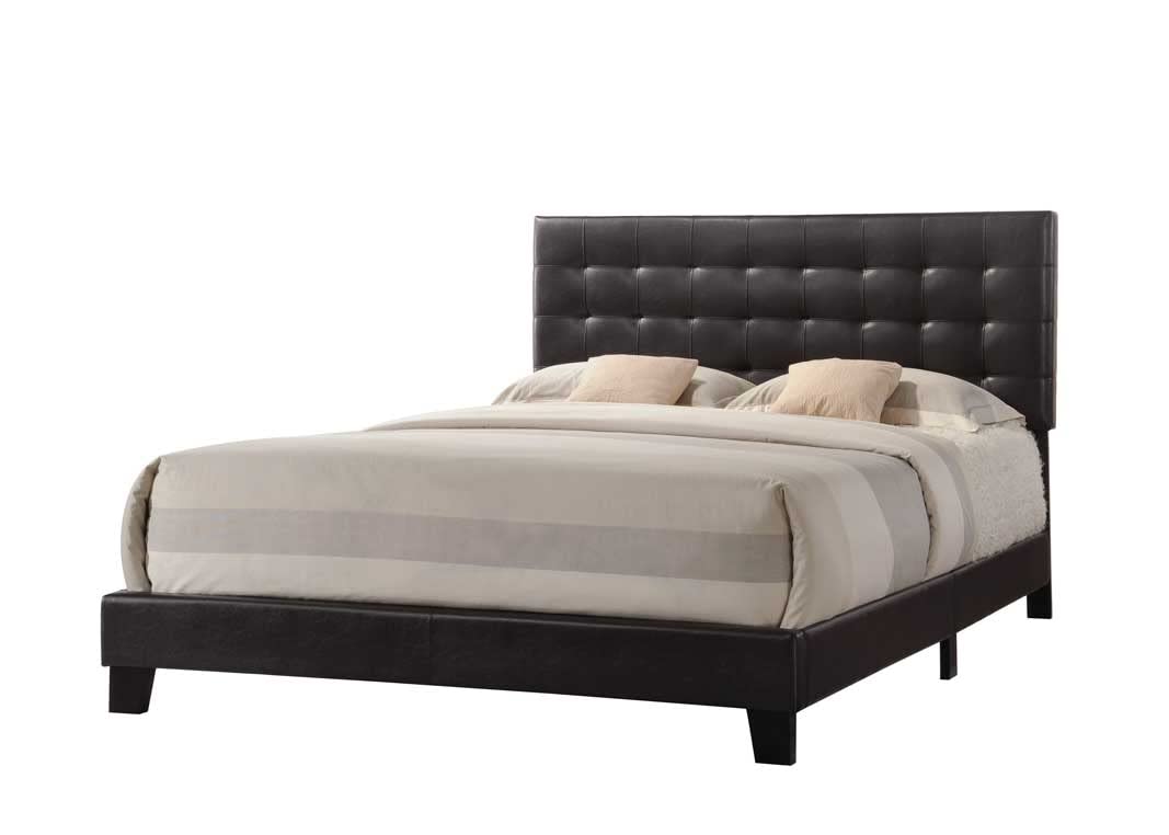 HomeRoots 286157 83' X 64' X 46' Queen Espresso Pu Bed