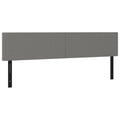Vidaxl Fabric Headboards Set - 2 Pcs, Dark Gray Larch Wood Enhanced, Engineered Wood Construct - 31.5"X2"X30.7"/34.6" In Size