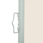 vidaXL Patio Retractable Side Awning - Ideal for Terrace or Balcony - UV and Water Resistant Polyester Fabric - Easy to Mount and Operate - Cream and Gray Color Mix - Steel Base