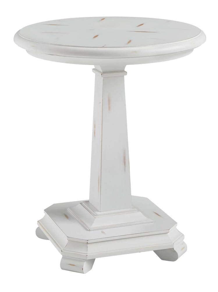 Progressive Furniture Belhamy Park Round End Table, Chalk White