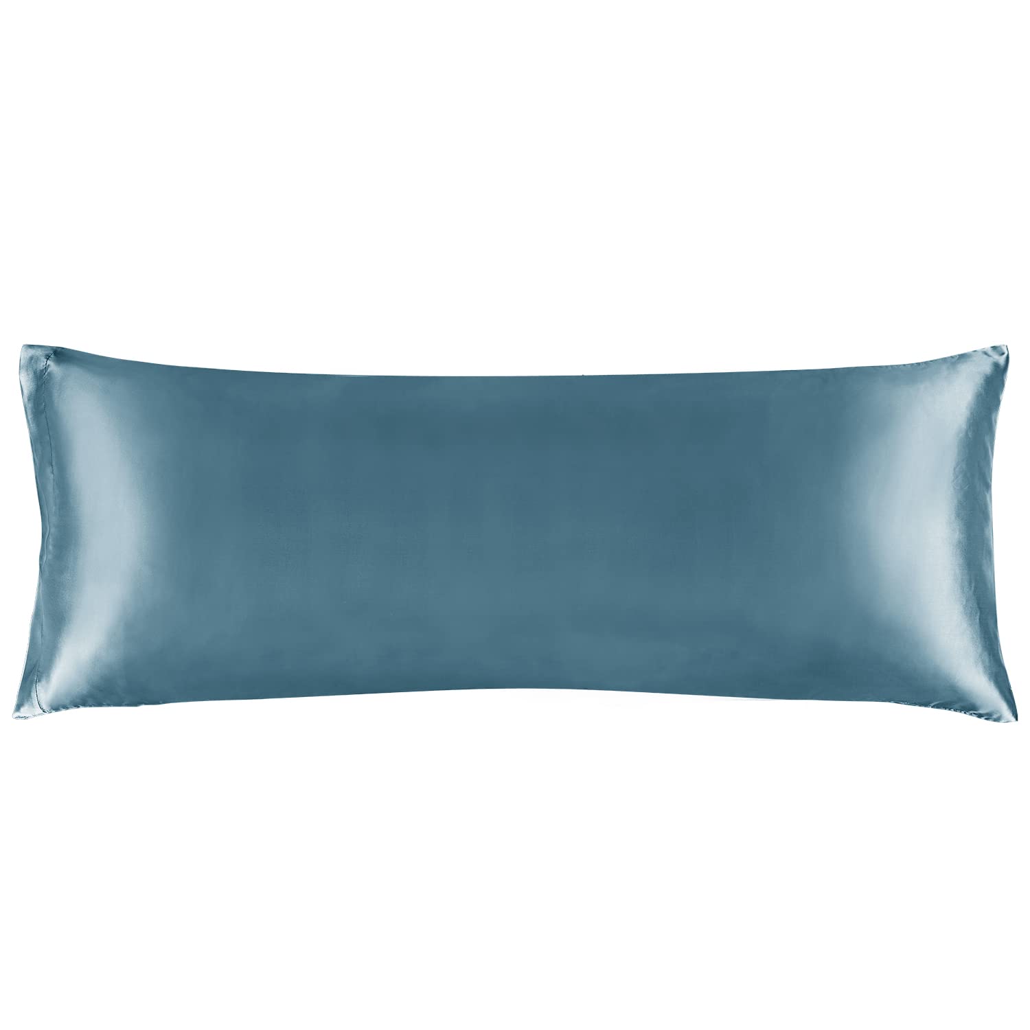 Bedelite Satin Silk Body Pillow Pillowcase For Hair And Skin, Premium And Silky Bluesteel Long Body Pillow Case Cover 20X54 With