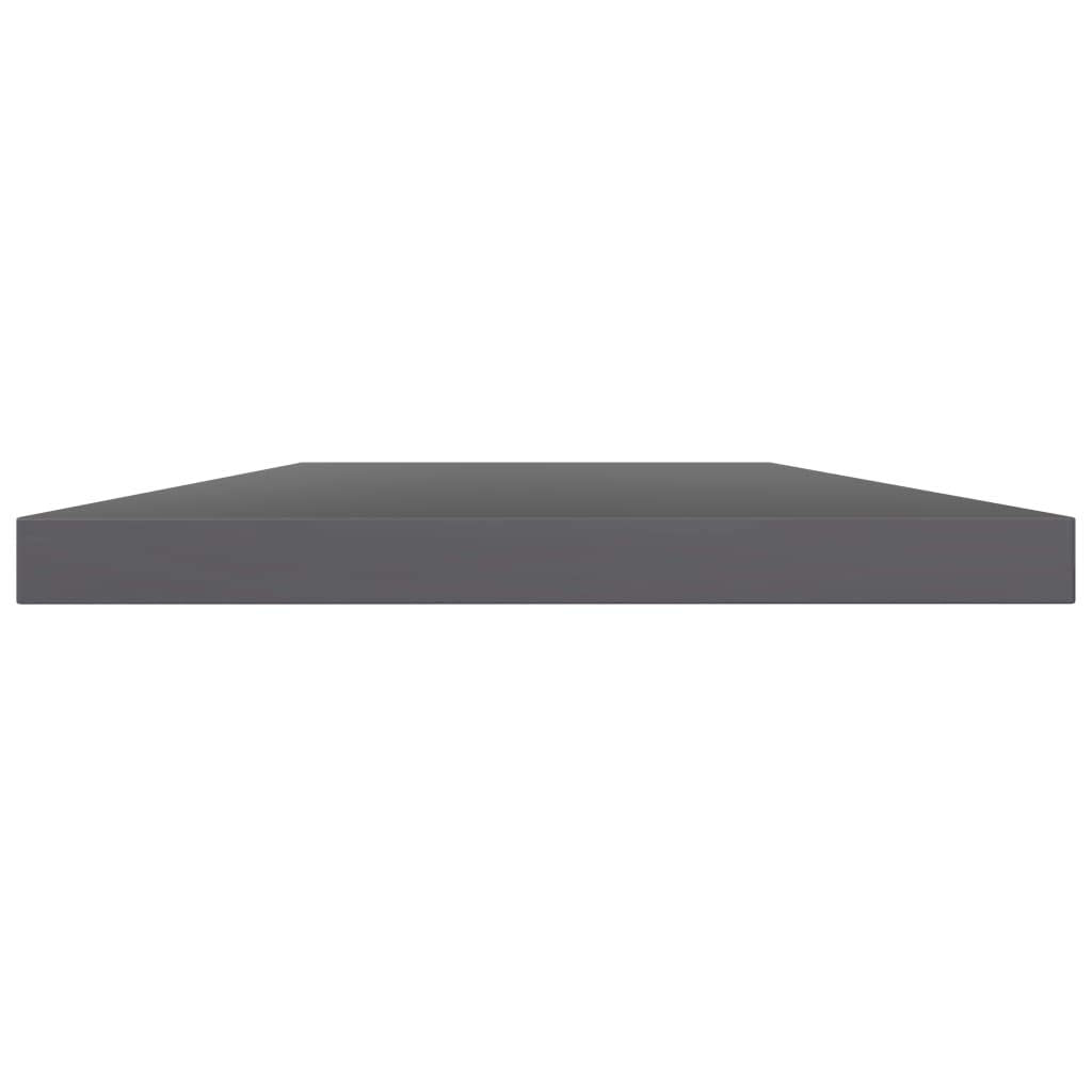 vidaXL Bookshelf Boards - Floating Shelf - High Gloss Gray - Engineered Wood - 15.7"x7.9"x0.6" - Modern Storage Solution - Set of 4