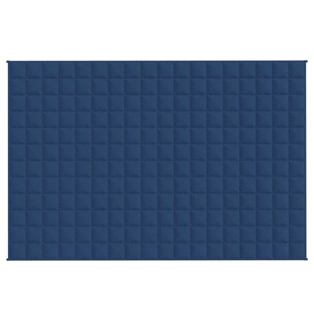 Vidaxl Weighted Sleep Enhancing Blanket Blue - Comforting And Breathable Fabric, Even Weight Distribution, Dual Fabric Design, Safe Duvet Attachment, Modern Style