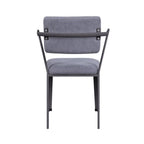 Acme Cargo Upholstered Dining Arm Chair in Gray and Gunmetal Set of 2