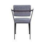 Acme Cargo Metal Frame Upholstered Chair in Gray and Gunmetal
