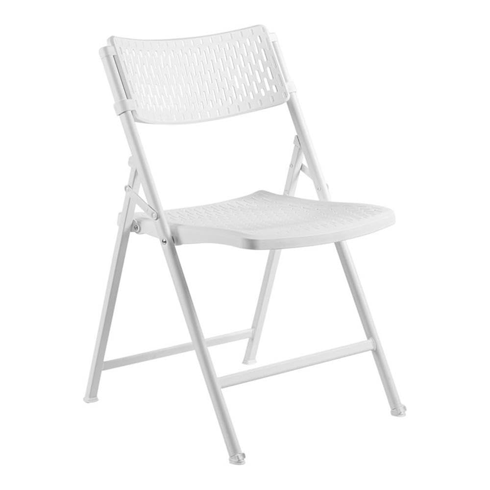 National Public Seating NPS Airflex Series Premium Polypropylene Folding Chair, Pack of 4 - White