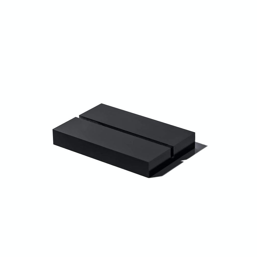 Uniqooo 3' Black Acrylic Stand | 10 Pack 3Mm Slot Wedding Sign Holders, Perfect For Wedding, Table Number, Exhibition, Office,