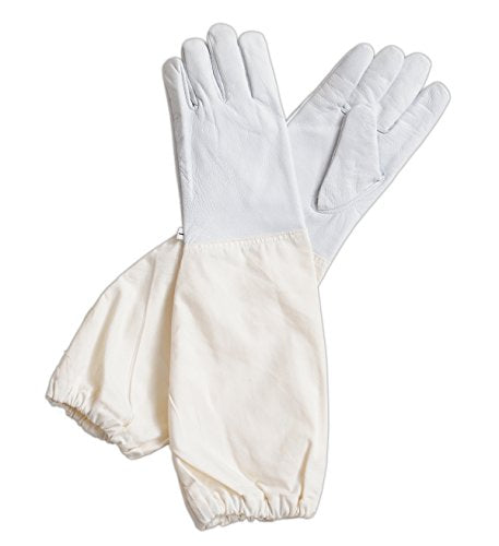 Forest Beekeeping Supply - Goatskin Leather Beekeeper'S Glove With Long Canvas Sleeve & Elastic Cuff(2Xl)