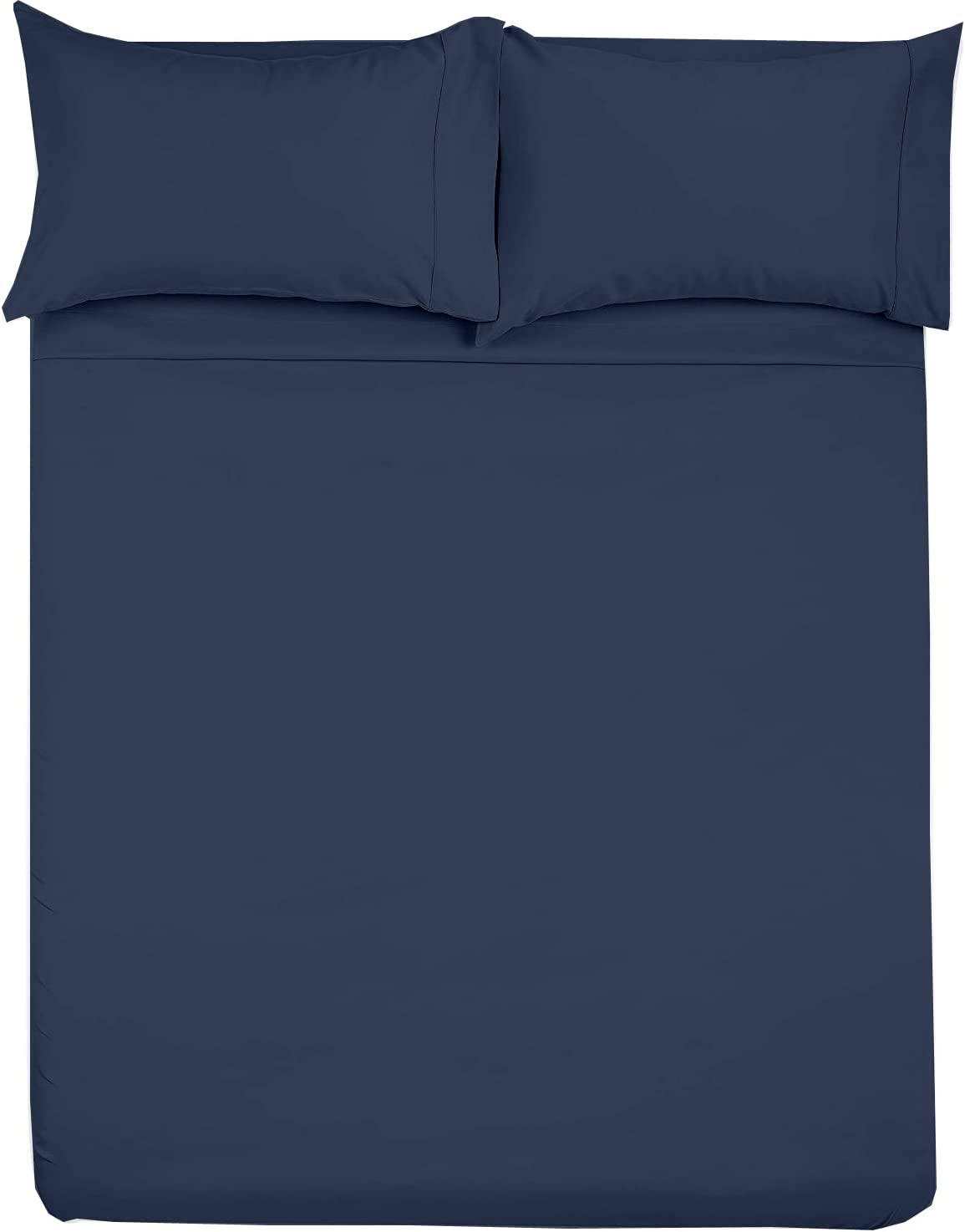 Microfiber Rv Sheet Sets, 72X75 Short King, Navy Blue Solid, Rv Bed Sheets For Campers, Rv'S & Travel Trailers Fit Mattress Up T