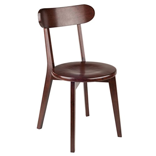 Ergode Renaissance 2-Piece Chair Set | Carved Keyhole Backs | Solid Wood | Walnut Finish | Comfortable Contoured Seats | Dining or Occasional Use | Assembly Required (94209-VV)