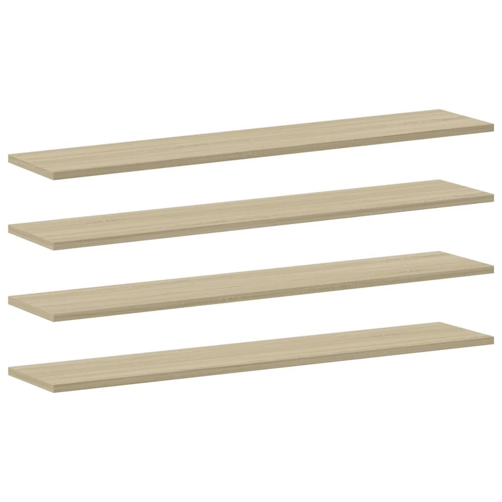 vidaXL Engineered Wood Bookshelf Boards, 8 pcs Sonoma Oak Color, Easy Clean & Durable - 39.4&quot;x7.9&quot;x0.6&quot;