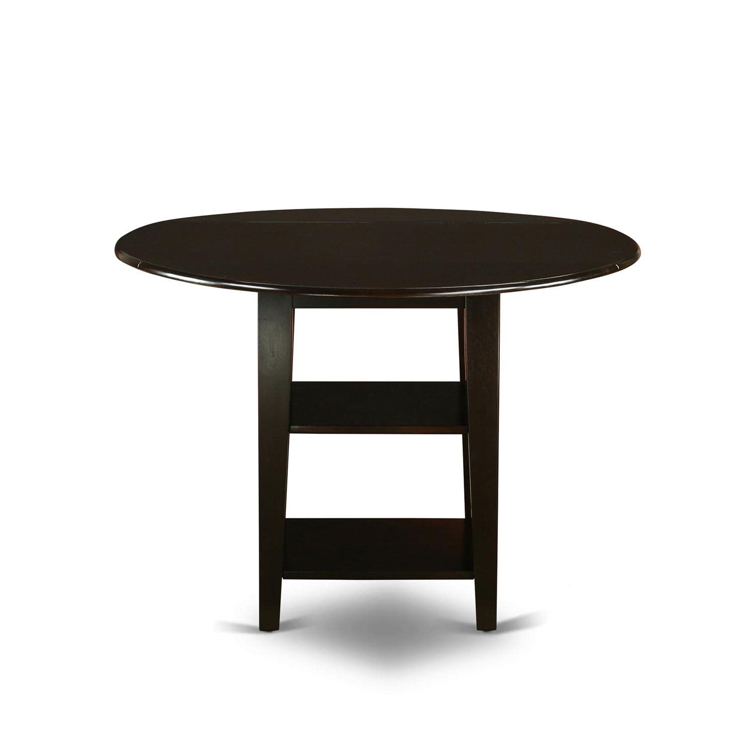 East West Furniture Sudbury Wood 3-Piece Dining Set in Cappuccino SULY3-CAP-W